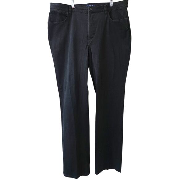 Chaps Black Straight-Leg Stretch Pants – Women’s 16W‎ - Picture 2 of 4